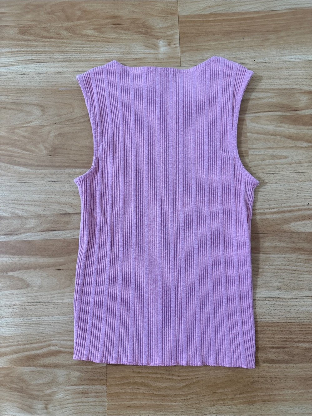 Francesca’s Pink Ribbed Sleeveless Tank - Picture 3 of 3